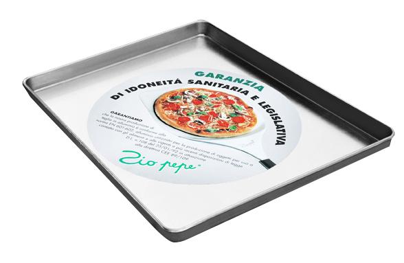 Obdĺžnikový plech na pizzu so zvýšeným 3 cm okrajom – ZIO PEPE