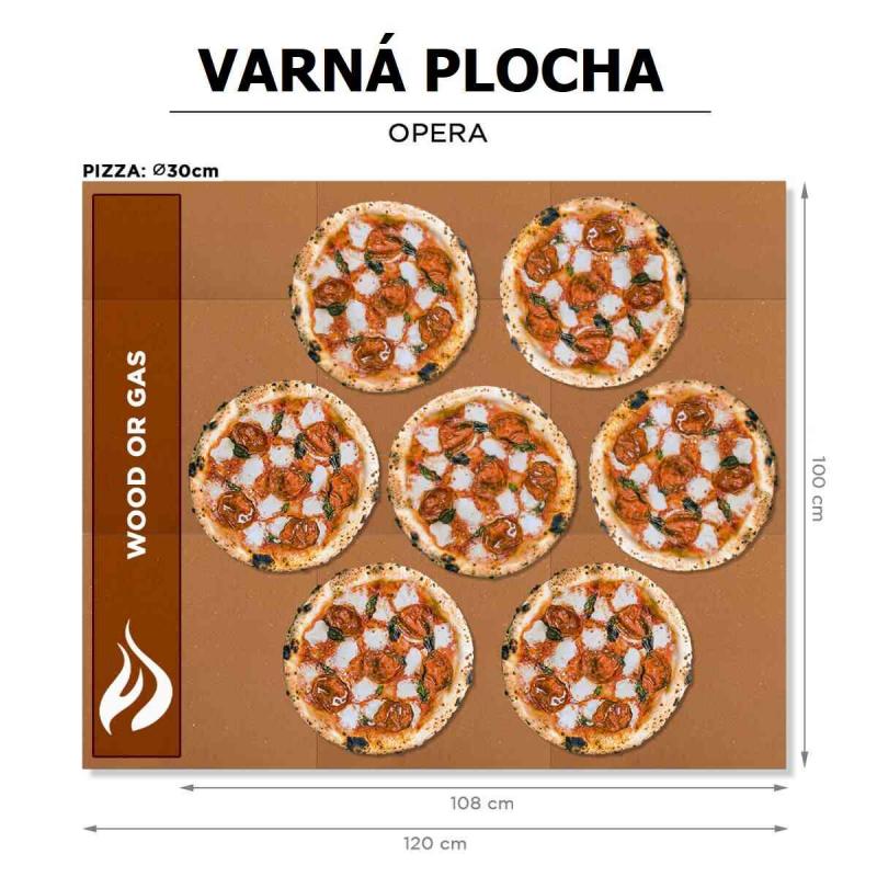 Veľká pizza pec na drevo / plyn OPERA - ALFA Forni
