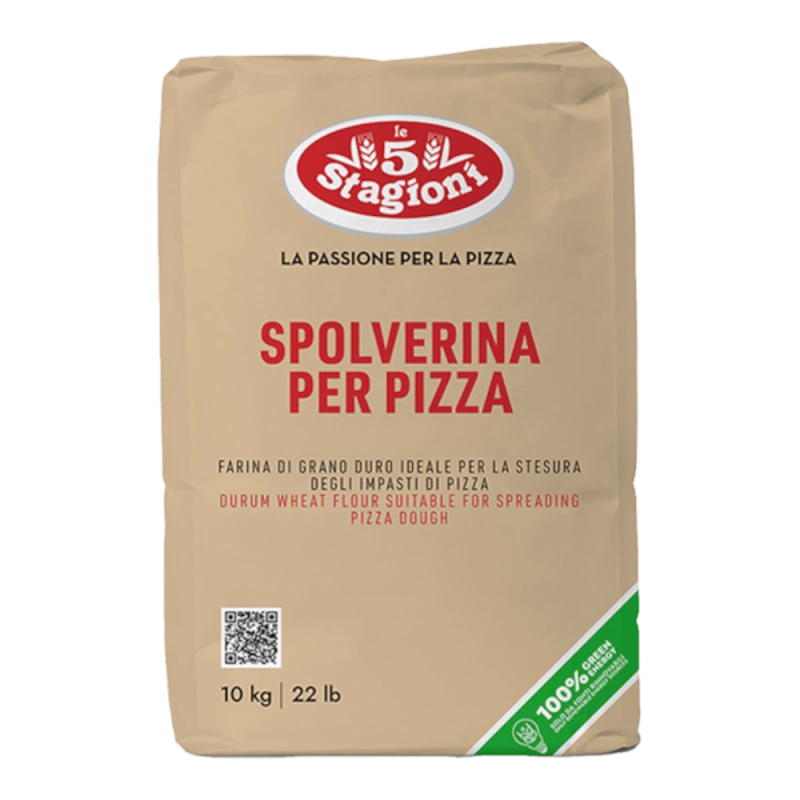 Múka z tvrdej pšenice na podsypávanie Spolverina Per Pizza, 10 kg – LE 5 STAGIONI