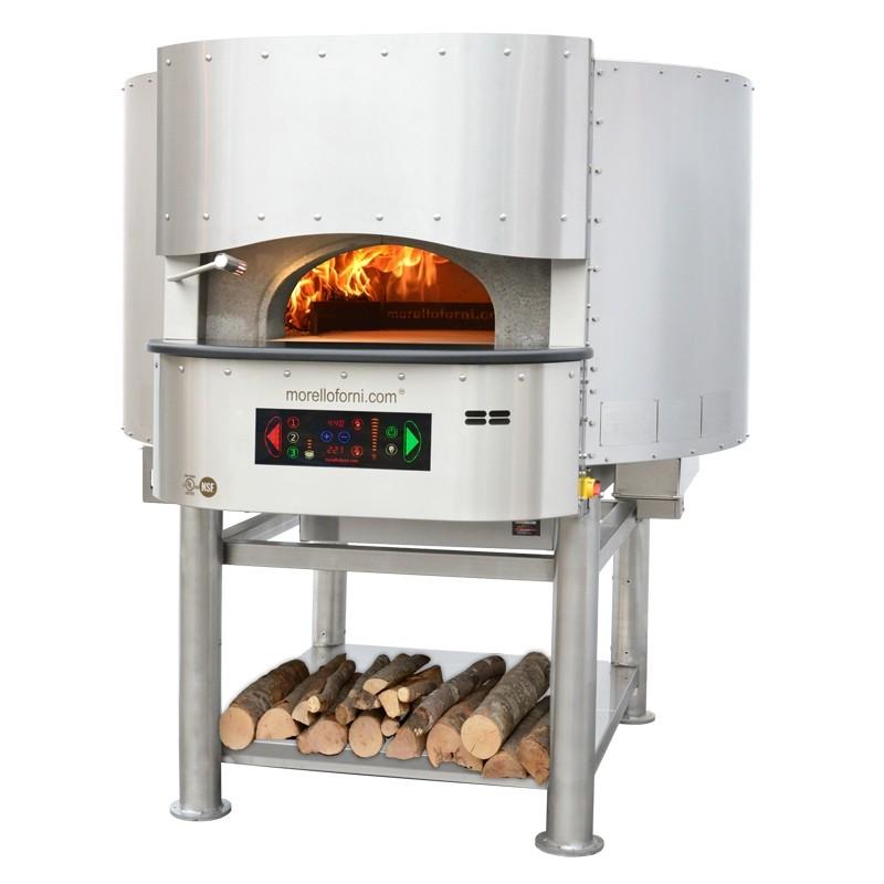 Pizza pec séria FMR, na drevo + plynom vyhrievaná varná doska, tradičná, rotačná