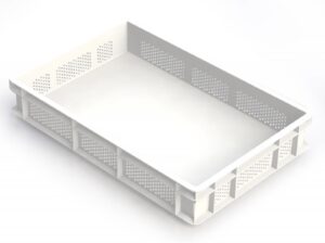Prepravka na cesto a cestoviny, perforované bočné steny, 600x400x100 mm – GENUS DEI
