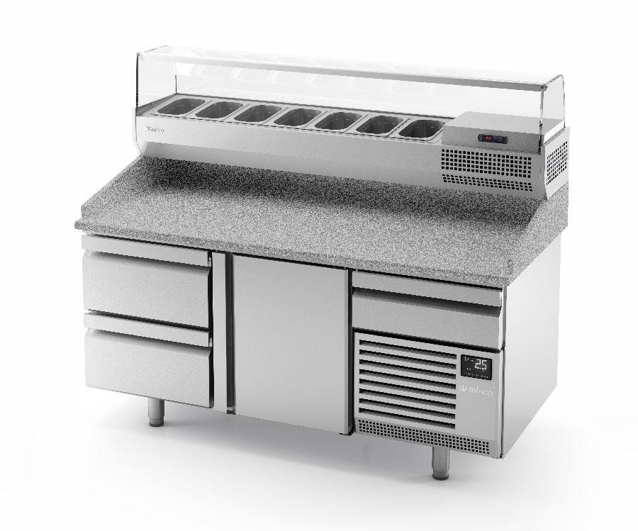 Pizza pult EN 60×40 cm, línia MP 800 – INFRICO