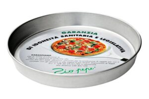 Okrúhly hliníkový pekáč na pizzu so zvýšeným 4,5 cm okrajom – ZIO PEPE
